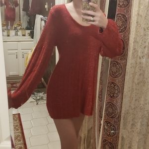 Oversized Sparkly Cato Sweater Blouse